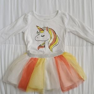 Candy corn unicorn shirt with tutu set